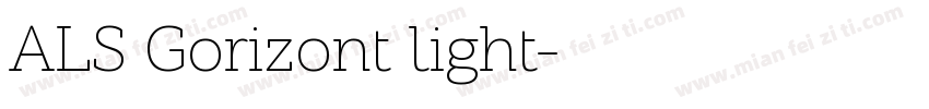 ALS Gorizont light字体转换
